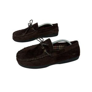 Dockers Mens Brown Suede Moccasin Slippers Size M (8-9)